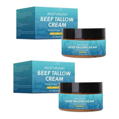 2PCS Beef Tallow Moisturizing Cream, Autumn and Winter Skin Noodles Body Lasting Moisturizing Cream