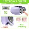 3-in-1 Electric Nail Clipper & Trimmer - 3 Speed Automatic Nail Clippers for Seniors- Rechargeable Fingernail Clipper with LED Light, Portable Fingernail Grinder & Polisher for Women & Men view 4