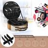 ALAZA Retriever Labrador Wearing Transparent Glasses Travel Makeup Case, Portable Artist Makeup Storage Bag view 4