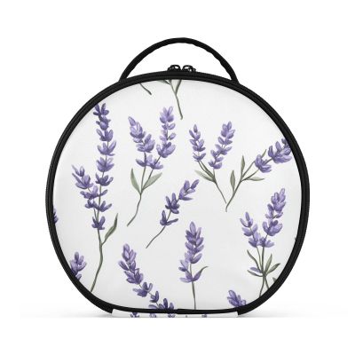 ALAZA Lavender Summer Travel Makeup Case, Portable Artist Makeup Storage Bag