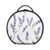 ALAZA Lavender Summer Travel Makeup Case, Portable Artist Makeup Storage Bag view 1