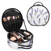 ALAZA Lavender Summer Travel Makeup Case, Portable Artist Makeup Storage Bag view 2