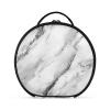 ALAZA White Marble with A Hint Of Black Pattern Travel Makeup Case, Portable Artist Makeup Storage Bag view 1