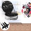 ALAZA White Marble with A Hint Of Black Pattern Travel Makeup Case, Portable Artist Makeup Storage Bag view 4
