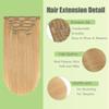 28 Inch #27 Blonde Clip in Hair Extensions,Soft Real Human Hair 120g 7pcs,Brazilian Remy Clip ins for Women,Honey Blonde Clip ins Silky Straight Hair Extensions view 4