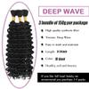 #1B Natural Black Human Braiding Hair for Boho Braids 28 28 28 Inch #1B Black Deep Wave Bulk Human Hair Knotless Boho Braiding Curly Virgin Hair Extensions 150g 3 Bundles/Pack view 4