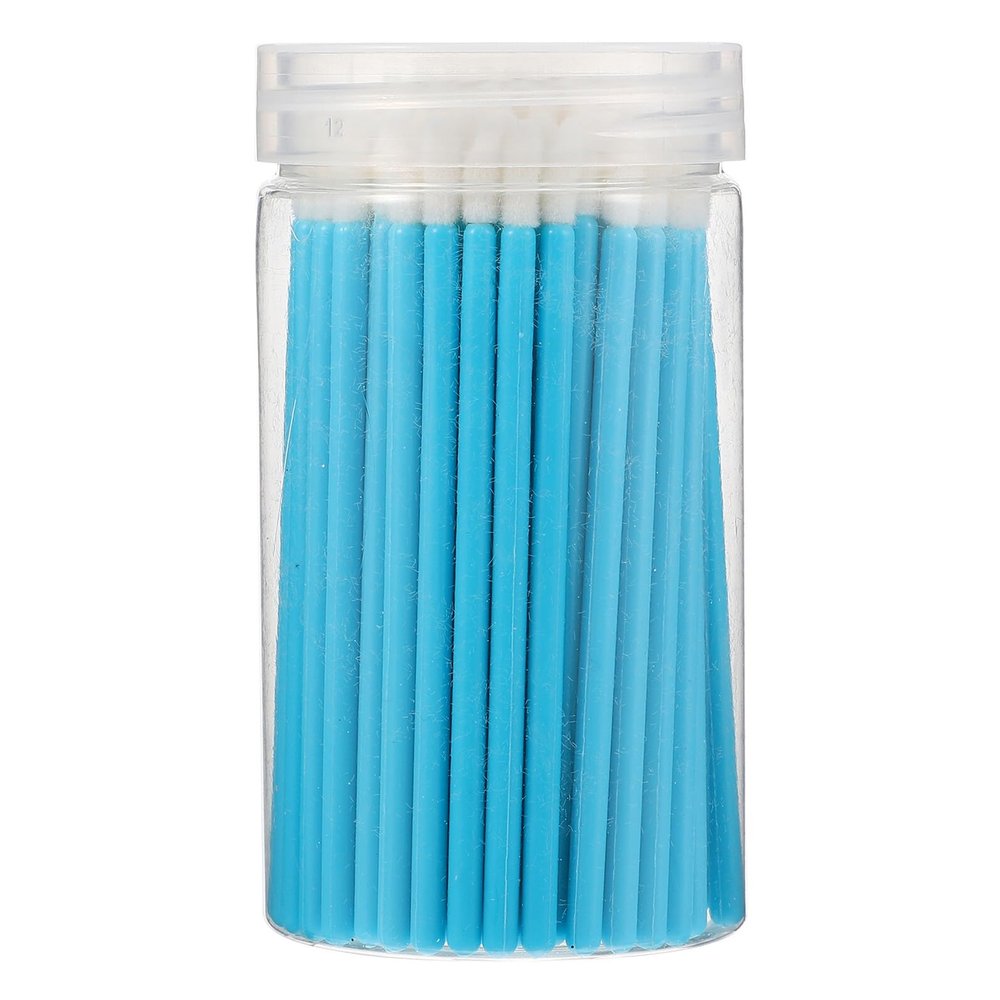 Baluue 100pcs Disposable Lip Brush for Women Plastic Makeup Applicators for Smooth Lipstick Gloss Application Stylish Blue Daily Use Replacement