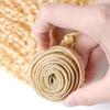 #613 Blonde Human Braiding Hair for Boho Braids 24 24 24 Inch #613 Deep Wave Bulk Human Hair Knotless Boho Braiding Curly Virgin Hair Extensions 150g 3 Bundles/Pack view 4