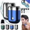 2025 New Upgrade Pocket Shaver USB Mini Shavers for Men, Mini Double Head Electric Shaver, Portable Rechargeable Waterproof Washable Travel Razor Wet and Dry Use (2pcs-D) view 1