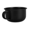 HOOTNEE Black Shaving Soap Bowl with Ergonomic Handle for Men Versatile Barber Mug for Rich Lather Facial Mud Mixing and Culinary Use Stylish Multifunctional Grooming Accessory view 1