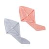 ARTSEWPLY 2pcs Coral Fleece Hair Drying Caps Pink Grey Super Absorbent Quick-Dry Hair Towels with Soft Comfortable Texture Universal Size Bath and Shower Wrap for Women view 1