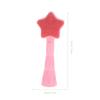 PRETYZOOM Star-Shaped Double-Sided Silicone Facial Cleansing Brush Portable Manual Face Scrub Soft Massage Tool for Women Home and Travel Skin Care Pink view 2