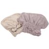 STOBAZA 2pcs Absorbent Coral Fleece Hair Drying Hats Quick Dry Towels for Wet Hair Soft Elastic Shower Caps for Women Care Bath Accessories view 1