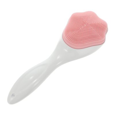 DECHOUS Silicone Face Brush with Long Handle Cute Cat Paw Design Facial Scrubber for Women Manual Nose Massager and Deep Pore Cleansing Tool for Blackhead Removal and Skin Care