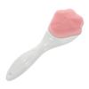 DECHOUS Silicone Face Brush with Long Handle Cute Cat Paw Design Facial Scrubber for Women Manual Nose Massager and Deep Pore Cleansing Tool for Blackhead Removal and Skin Care view 1