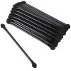 30 PCS Professional Double-End Eyeshadow Brushes, Disposable Dual Side Sponge Eyeshadow Brush, Disposable Eyeshadow Applicators, Cosmetic Tools (4.8inch, Round Handle, Black) view 1