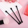 30 PCS Professional Double-End Eyeshadow Brushes, Disposable Dual Side Sponge Eyeshadow Brush, Disposable Eyeshadow Applicators, Cosmetic Tools (4.8inch, Round Handle, Black) view 3