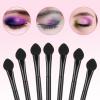 30 PCS Professional Double-End Eyeshadow Brushes, Disposable Dual Side Sponge Eyeshadow Brush, Disposable Eyeshadow Applicators, Cosmetic Tools (4.8inch, Round Handle, Black) view 4