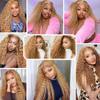 LOIUMGUU Honey Blonde Bundles Color #27 Deep Wave Human Hair Bundles 22 24 26 Inch Brazilian Unprocessed Virgin Hair Blonde Hair Extensions Minimum Tangle And Shedding view 2