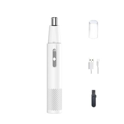 2-in-1 Rechargeable Electric Nose Hair Clipper Unisex Fully Automatic Washable Trimmer with Multi-Kinetic Shaving(White Single nose hair A)