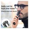 2-in-1 Rechargeable Electric Nose Hair Clipper Unisex Fully Automatic Washable Trimmer with Multi-Kinetic Shaving(White Single nose hair A) view 4