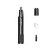2-in-1 Rechargeable Electric Nose Hair Clipper Unisex Fully Automatic Washable Trimmer with Multi-Kinetic Shaving(Black Plus shaving heads A) view 1