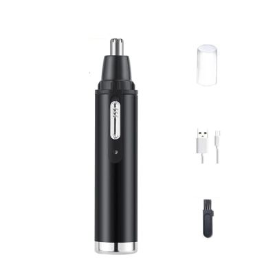 2-in-1 Rechargeable Electric Nose Hair Clipper Unisex Fully Automatic Washable Trimmer with Multi-Kinetic Shaving(Black Single nose hair B)