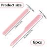 6Pcs Silicone Wax Applicator, Non-stick Wax Stick Hair Removal Spatulas Reusable Hard Waxing Scraper Epoxy Resin &Waxing Accessories Supplies Tools for Home Salon Body Use (Pink) view 2