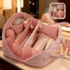 2026 New Travel Makeup Bag For Woman - Wide Open Lay-Flat Water-Resistant Cosmetic Case Lay Flat Makeup Bag With Compartments & Handle(Khaki) view 4