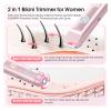 Fit for Women's Electric Shaver 2 in 1 Dual Head Hair Trimmer & Bikini with Detachable Head view 3