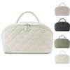 2026 New Travel Makeup Bag For Woman - Wide Open Lay-Flat Water-Resistant Cosmetic Case Lay Flat Makeup Bag With Compartments & Handle(White) view 1