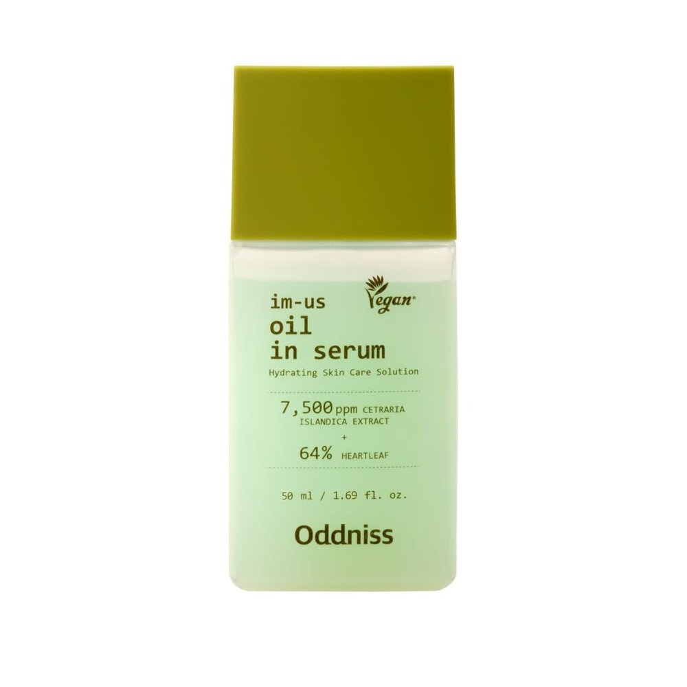 Oil in Serum with Houttuynia Cordata Extract, Lightweight Hydrating Face Serum with Baobab and Argan Oils, Vegan Moisture Balance Skincare 30ml