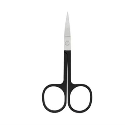 1 Pc Eyebrow Scissor Makeup Eyelash Trimmer Facial Hair Remover Manicure Nail Cuticle Scissors Beauty Tools Eyelash Scissors(Half Black)