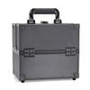 DODENSHA Professional Makeup Organizer Case: Large Capacity, Waterproof, Aluminum Frame - Perfect for Beauty, Hair, and Nail Tools, Gift for Women, Mother, Sister, Girlfriend, Black view 1