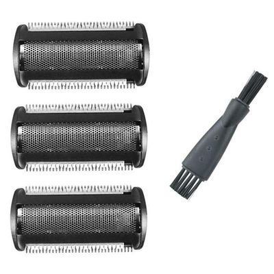 3 Pack Shaver Head Replacement Trimmer for Philips Bodygroom BG 2024-2040 S11 YSS2 YSS3 Series with Brush