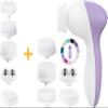 Bundle of Facial Cleansing Brush Lilac Amethyst and 5 Extra Replacement Heads view 1