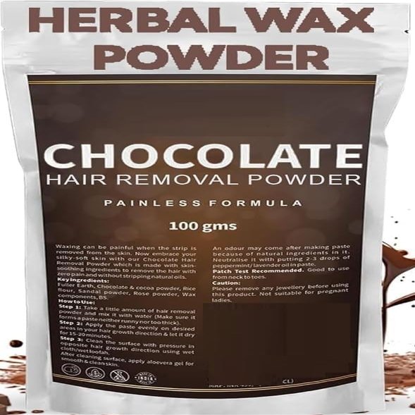 kk Chocolate Wa*xPow*der Herbal Wa*x Pow*derFor Hair Removal - Painless & Quick Solution For Hair Removal, Chocolate Wa*x Pow*derFor Men & Women