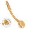 JingSoft Detachable Dry Brushing Body Brush, Natural Boar Bristle Back Scrubber for Shower for Men and Women with Long Handle for Exfoliation and Lymphatic view 1
