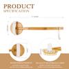 JingSoft Detachable Dry Brushing Body Brush, Natural Boar Bristle Back Scrubber for Shower for Men and Women with Long Handle for Exfoliation and Lymphatic view 2