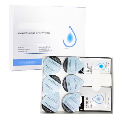 Hydrating Facial Serum Kit Pods for CO2 Oxygen Facial Machine and Handheld Devices, For Beauty Salon Supplies, Home Spa Day, Portable Type Pods Set, 6 Pods + 6 Prime Gel + 6 Serum