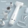 Deparee Rechargeable Electric Shaver for Women - Painless Bikini Trimmer for Face Legs Underarms, Portable Travel-Size Body Razor (White) view 3