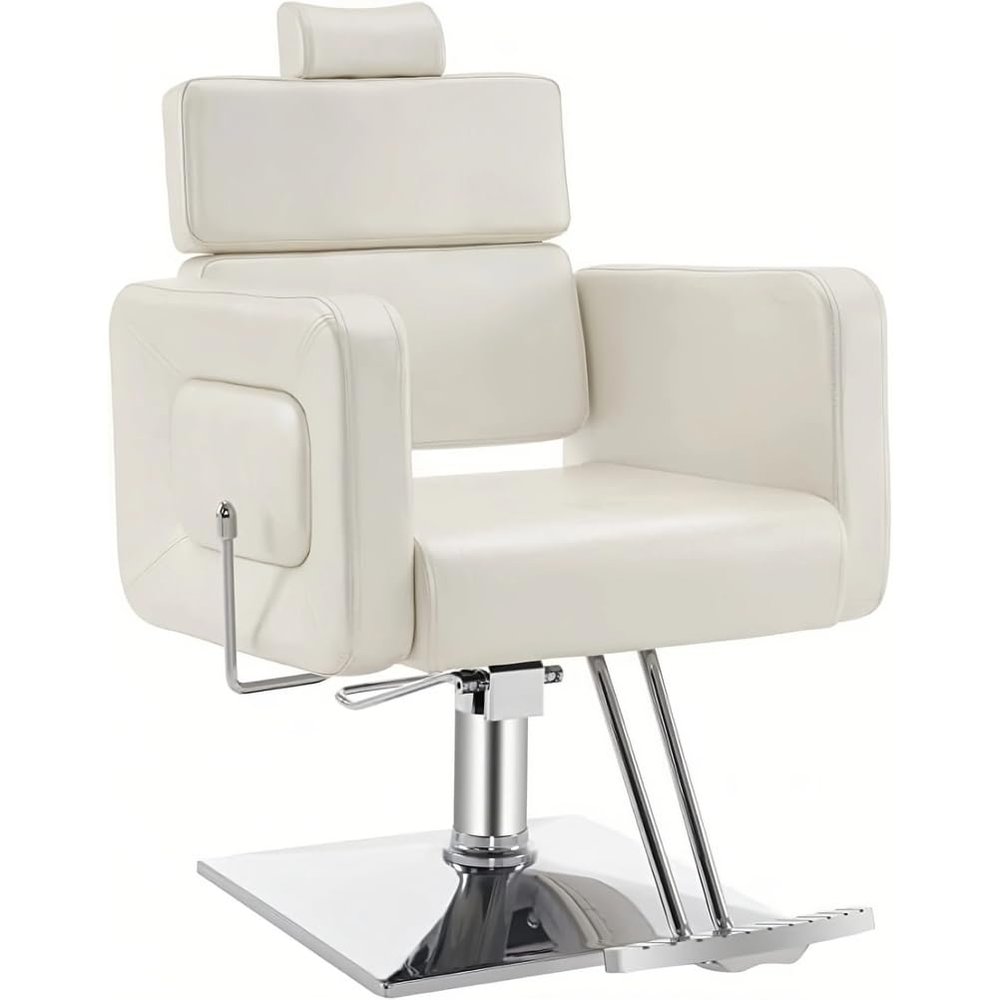 360 Rotating Styling Chair, Barber Chair with 134 Tilt, Adjustable Headrest and Backrest, Hydraulic Salon Chair, for Hair Salons, Spa, Shampoo, Tattoo