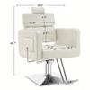 360 Rotating Styling Chair, Barber Chair with 134 Tilt, Adjustable Headrest and Backrest, Hydraulic Salon Chair, for Hair Salons, Spa, Shampoo, Tattoo view 2