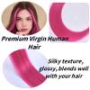 Hot Pink Tape in Hair Extensions Human Hair Invisible Seamless Mini Tape ins Human Hair Extensions for Women view 2