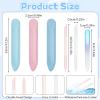 3 PCS Glass Cuticle Pusher Set with Leather Case Dual Ended Glass Cuticle Stick Cuticles Remover Tool Manicure Stick Angled Cuticles Filing Pusher for NailsCare view 2