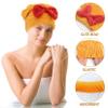 New Super Absorbent Hair Towel Wrap for Wet Hair, Microfiber Hair Towel Wrap for Women, Thickened Quick Drying Hair Turban with Cute Bow Tie, Comfortable Hair Drying Cap for Adults & Kids (2Pack C) view 2