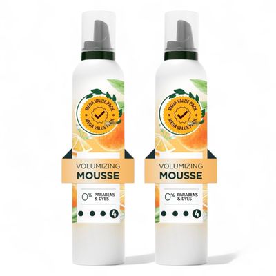 Her~bal Essences Volumizing Mousse, Weightless Volume, All Day Hold Mousse for Fine Hair, 6.8 fl oz (Pack of 2)