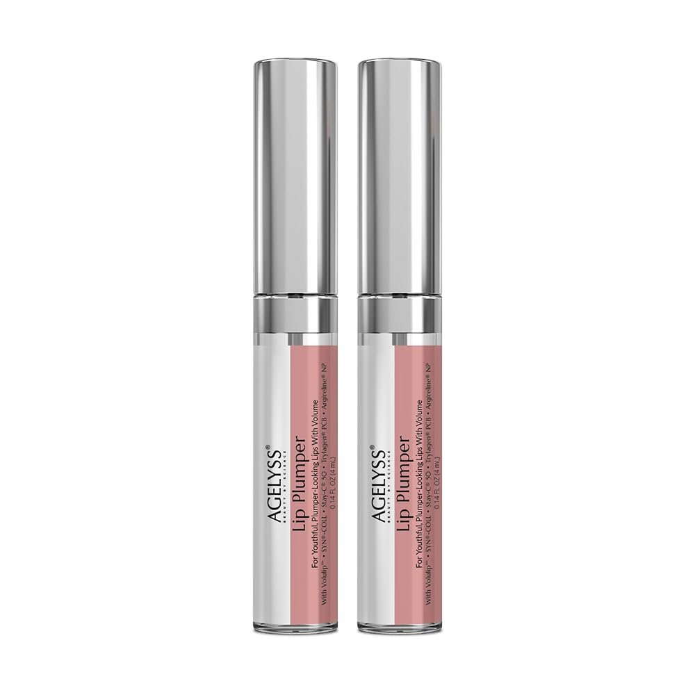 Agelyss Lip Plumper - Deep Hydration - Lip Volume, Collagen Boost, Plumping - Paraben-Free, Cruelty-Free, Vegan - .14 FL OZ - Pack of 2
