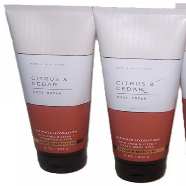 2 CITRUS & CEDAR for Men Body Cream Lotion bath & body 8 oz