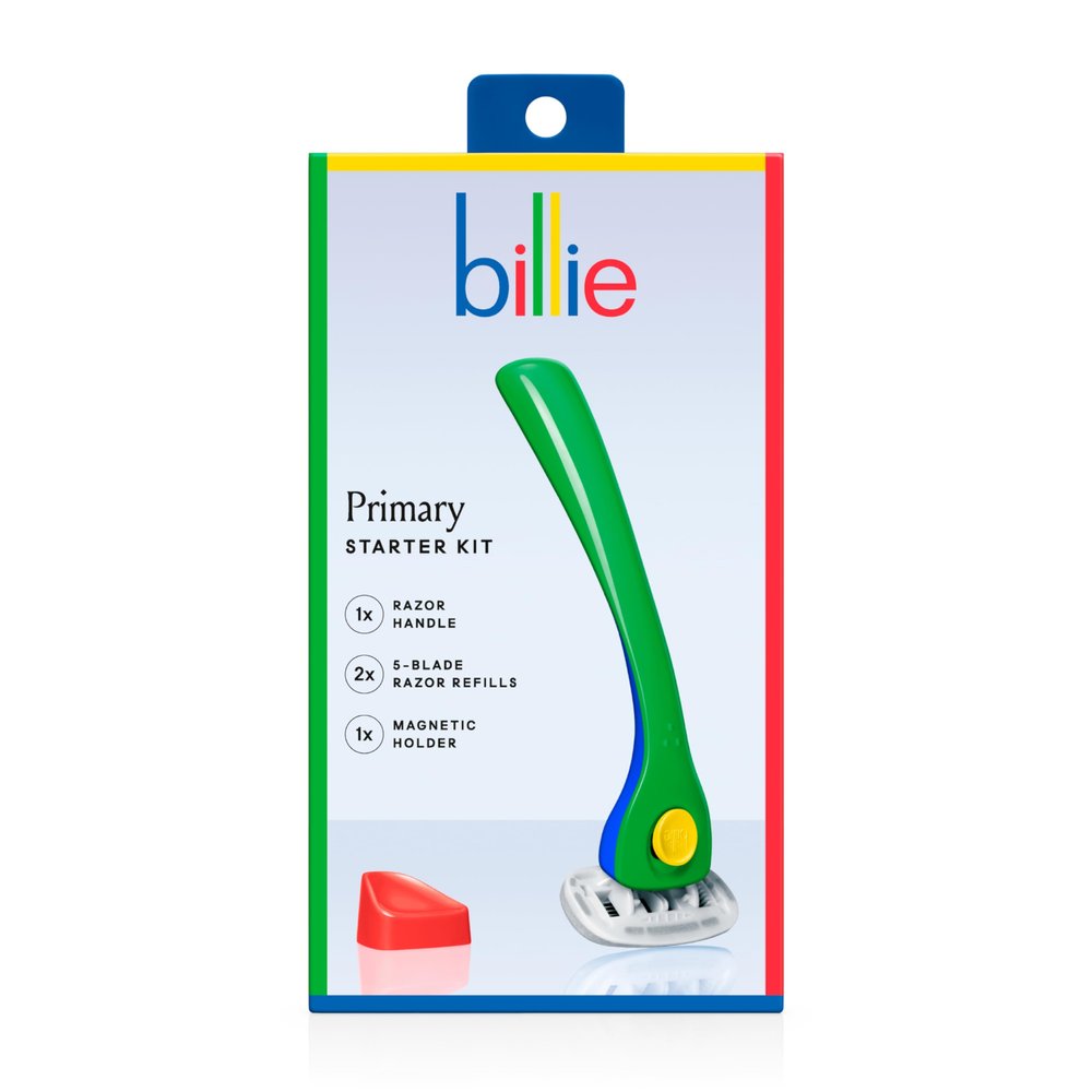 Billie Razors for Women, Primary - 1 Handle, 2 Refills & Magnetic Holder